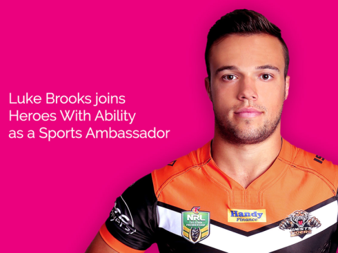 LUKE BROOKS JOINS HEROES WITH ABILITY AS A SPORTS AMBASSADOR